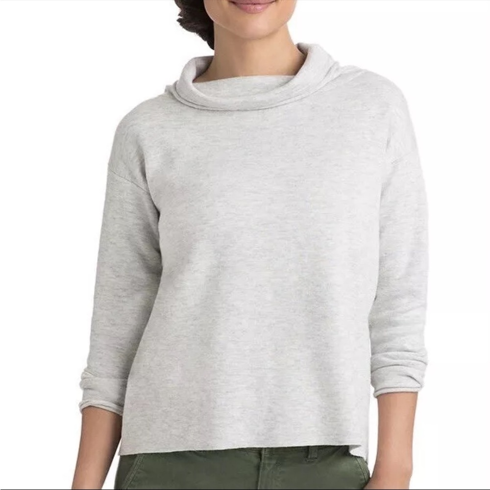 Vineyard Vines Double Jersey Funnelneck Sweater in Silver Fox